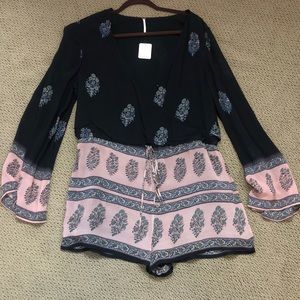 Dark blue and purple romper